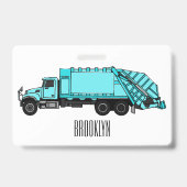 Badge Illustration de camion à ordures (Arrière)