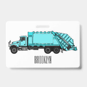 Badge Illustration de camion à ordures