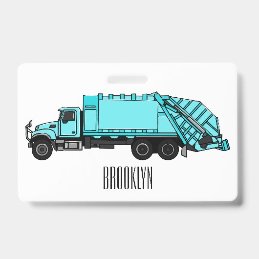 Badge Illustration de camion à ordures (Avant)