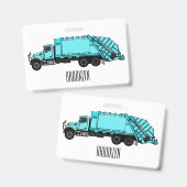 Badge Illustration de camion à ordures (Avant & arrière)