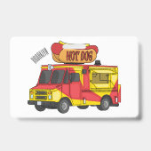 Badge Illustration de camion de nourriture hot dog de de (Arrière)