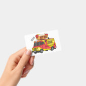 Badge Illustration de camion de nourriture hot dog de de (Manuel / portable)