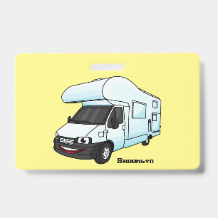Badge Illustration de caravane joyeuse en style cartoon