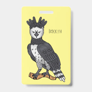 Badge illustration de cartoon de l'aigle harpie