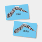 Badge Illustration de cartoon de murène tachetée (Avant & arrière)