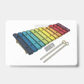 Badge Illustration de cartoon de xylophone (Arrière)