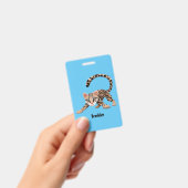 Badge Illustration de cartoon d'ocelot mignon (Manuel / portable)