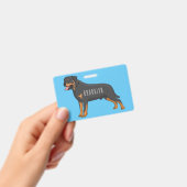 Badge illustration de chien Rottweiler en cartoon  (Manuel / portable)