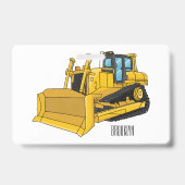 Badge Illustration de dessin animé Bulldozer (Arrière)