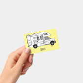 Badge Illustration de dessin animé Campervan (Manuel / portable)
