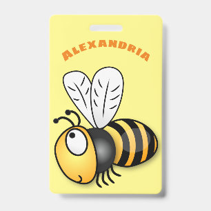 Badge Illustration de dessin animé d'abeilles joyeux