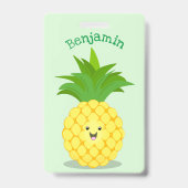 Badge Illustration de dessin animé d'ananas mignon (Arrière)