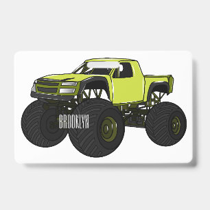 Badge Illustration de dessin animé de camion monstre