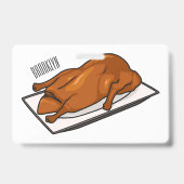 Badge illustration de dessin animé de canard laqué (Arrière)