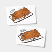 Badge illustration de dessin animé de canard laqué (Avant & arrière)