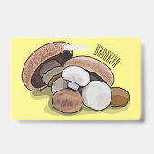 Badge Illustration de dessin animé de champignon (Arrière)