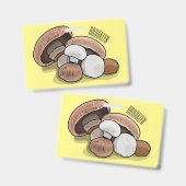 Badge Illustration de dessin animé de champignon (Avant & arrière)