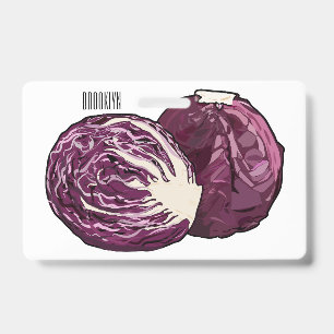 Badge Illustration de dessin animé de chou rouge