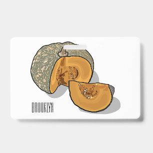 Badge Illustration de dessin animé de citrouille
