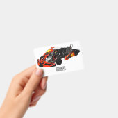Badge illustration de dessin animé de course de kart (Manuel / portable)