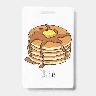 Badge Illustration de dessin animé de crêpe