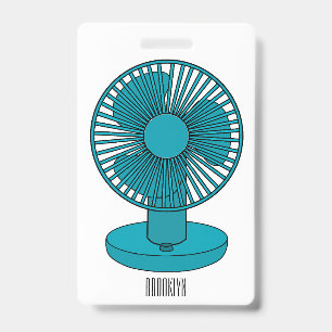 Badge Illustration de dessin animé de fan