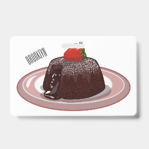 Badge Illustration de dessin animé de gâteau au chocolat