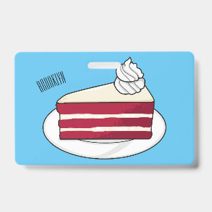 Badge Illustration de dessin animé de gâteau au velours