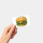 Badge Illustration de dessin animé de hamburger (Manuel / portable)