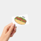 Badge Illustration de dessin animé de hot dog (Manuel / portable)