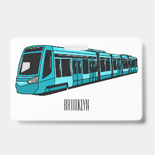 Badge Illustration de dessin animé de locomotive électri