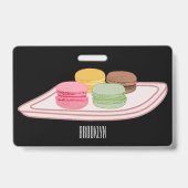Badge Illustration de dessin animé de macaron  (Arrière)