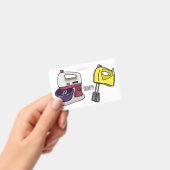 Badge Illustration de dessin animé de mélangeur (Manuel / portable)