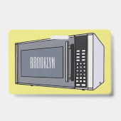 Badge Illustration de dessin animé de micro-ondes (Arrière)