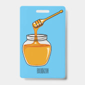 Badge Illustration de dessin animé de miel (Arrière)