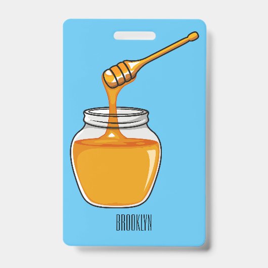 Badge Illustration de dessin animé de miel (Avant)