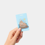 Badge Illustration de dessin animé de morse heureux drôl (Manuel / portable)