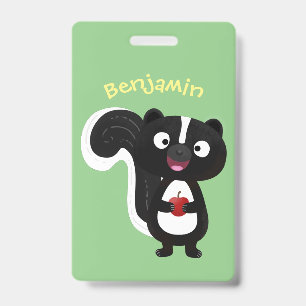 Badge Illustration de dessin animé de mouffette mignonne