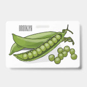 Badge Illustration de dessin animé de pois  (Arrière)