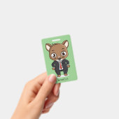 Badge Illustration de dessin animé de rat mignon (Manuel / portable)