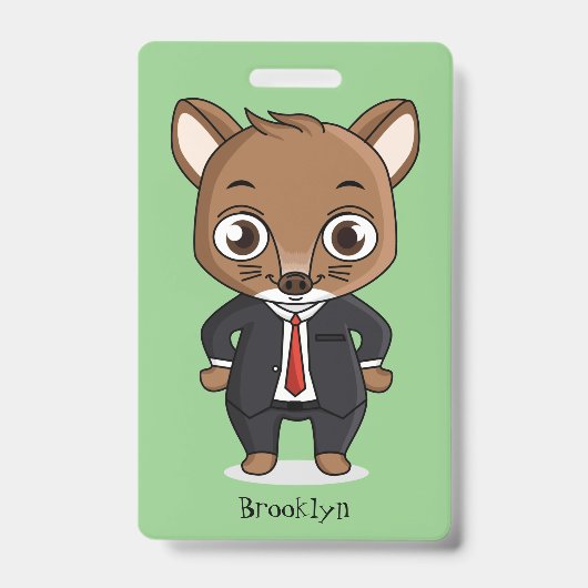 Badge Illustration de dessin animé de rat mignon (Avant)