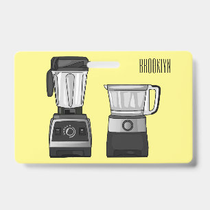 Badge Illustration de dessin animé de robot de cuisine e
