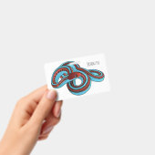 Badge illustration de dessin animé de serpent à collier (Manuel / portable)