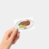 Badge Illustration de dessin animé de steak (Manuel / portable)