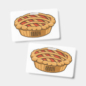 Badge Illustration de dessin animé de tarte  (Avant & arrière)