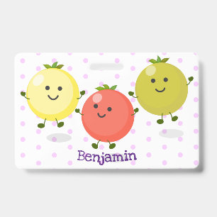 Badge Illustration de dessin animé de tomates cerises mi