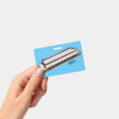 Badge illustration de dessin animé d'harmonica (Manuel / portable)