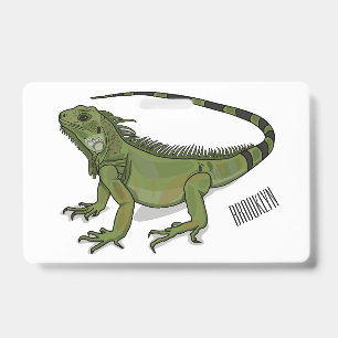 Badge Illustration de dessin animé d'iguane