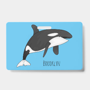 Badge Illustration de dessin animé d'orque