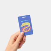 Badge Illustration de dessin animé drôle d'anguille vert (Manuel / portable)